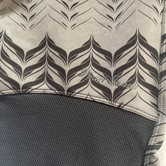 Pearl Izumi Size XL Gray & Black Capri Leggings Purple Trim Back Zip Pocket - Picture 7 of 15